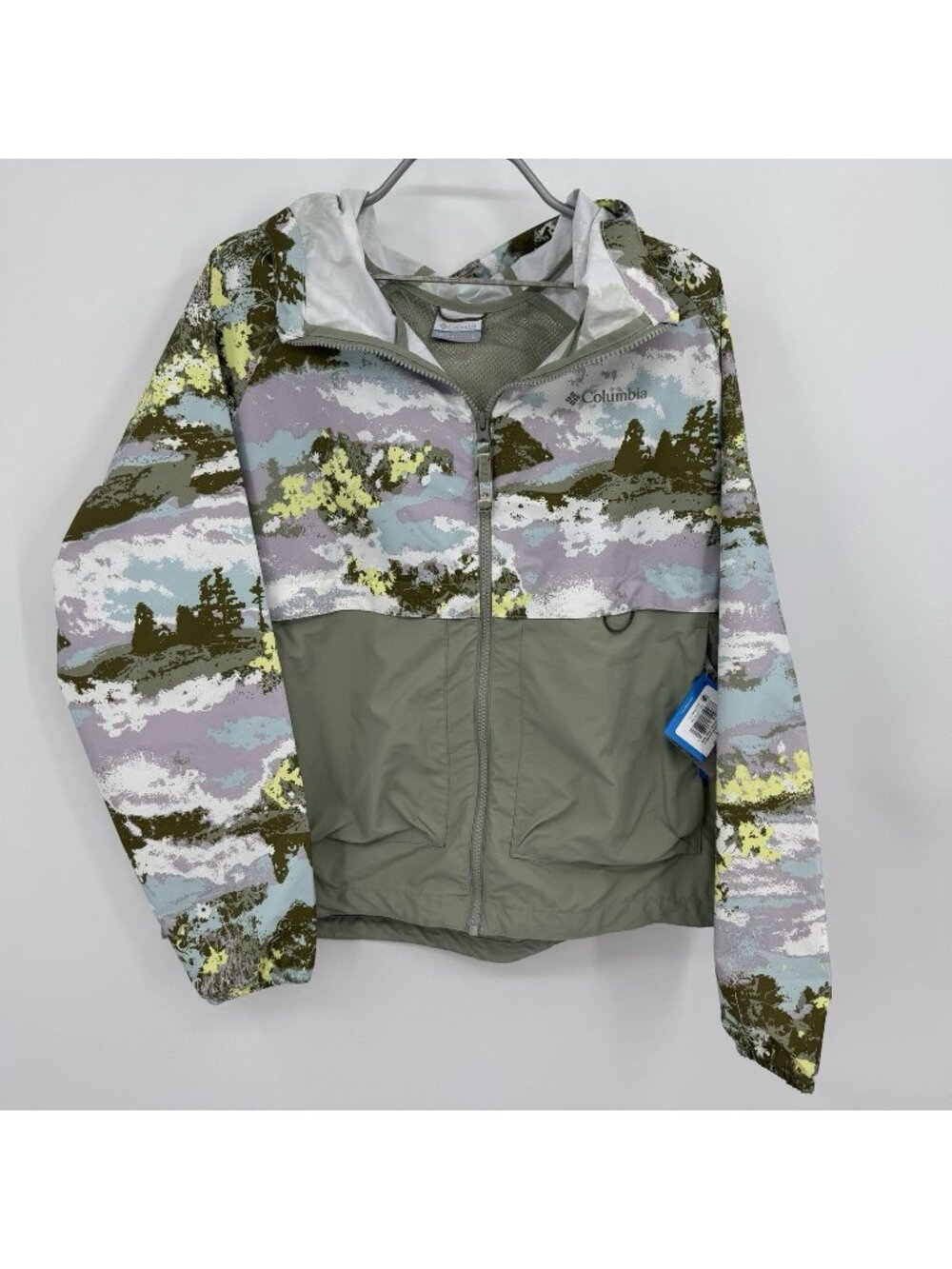 Columbia Women's Spire Valley Hooded Windbreaker Full Zip Jacket size L Large